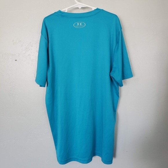 Under Armour Youth XL YXL Blue Short Sleeve Athletic Tee Shirt - Picture 4 of 6